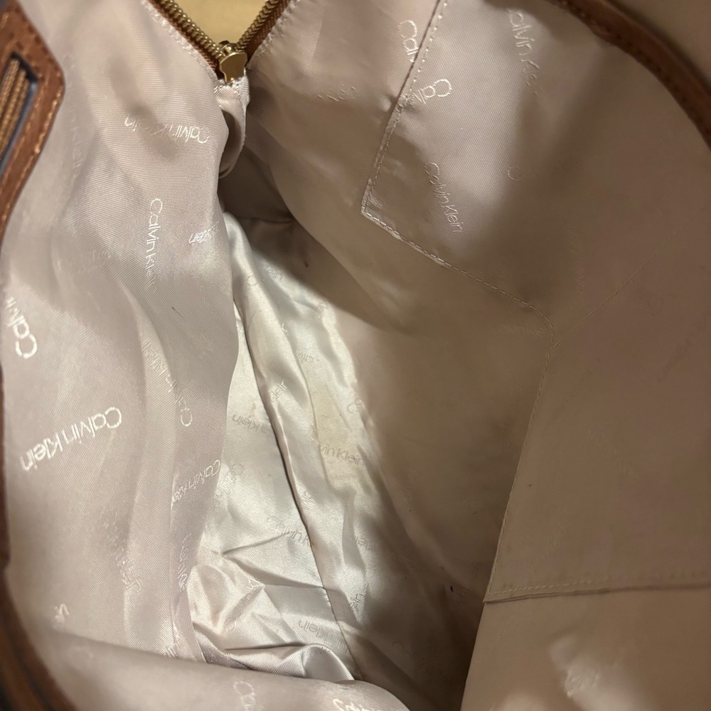 Calvin Klein Brown Zip Around Backpack purse - Picture 7 of 10